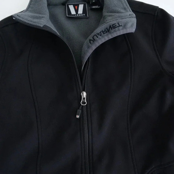 Vuarnet Black Fleece Lined Zip Up Long Length Light Jacket Size 6 - Picture 10 of 14